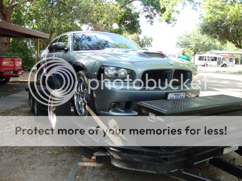 Strapping CAr Down on Trailer